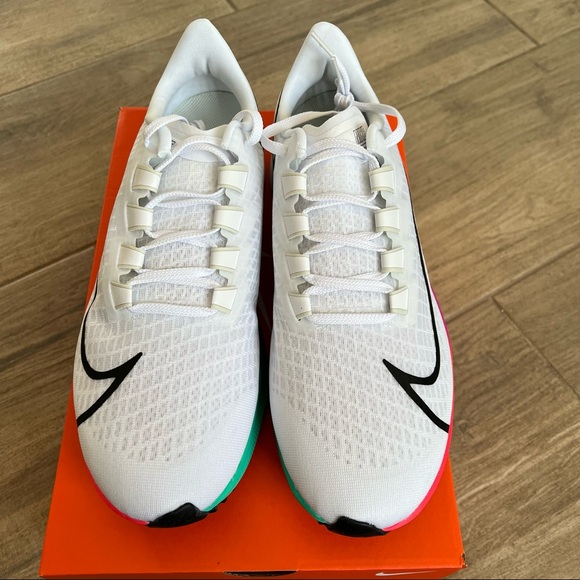 Nike Air Zoom Pegasus 37 White Multi Flash Crimson - Picture 5 of 8
